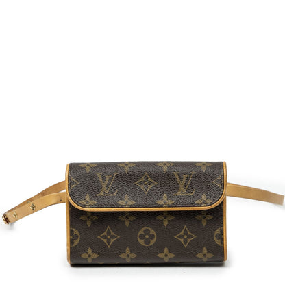 Louis Vuitton Pochette Florentine Brown Monogram Canvas Handbag