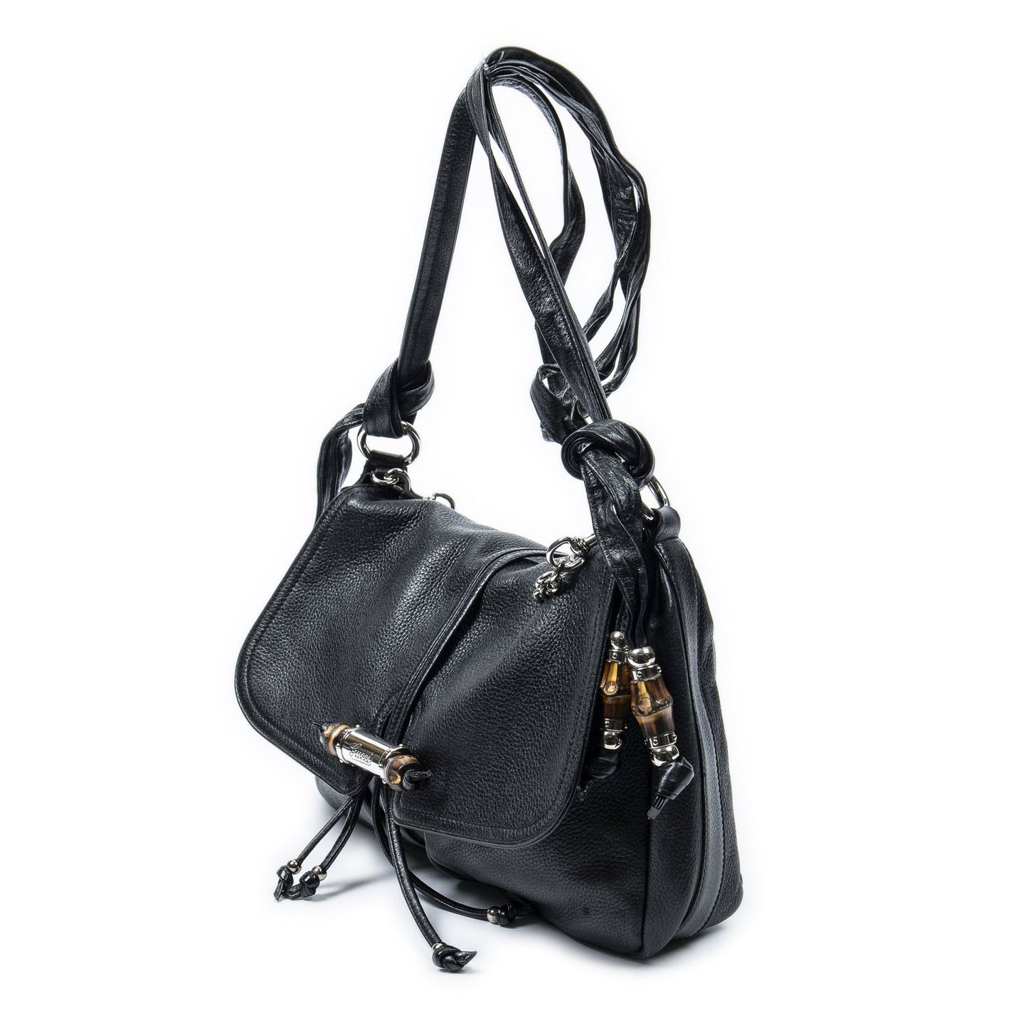 Gucci Large Jungle Messenger Black Gray Calfskin Leather — view 2