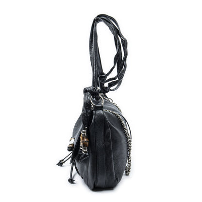 Gucci Large Jungle Messenger Black Gray Calfskin Leather — view 3