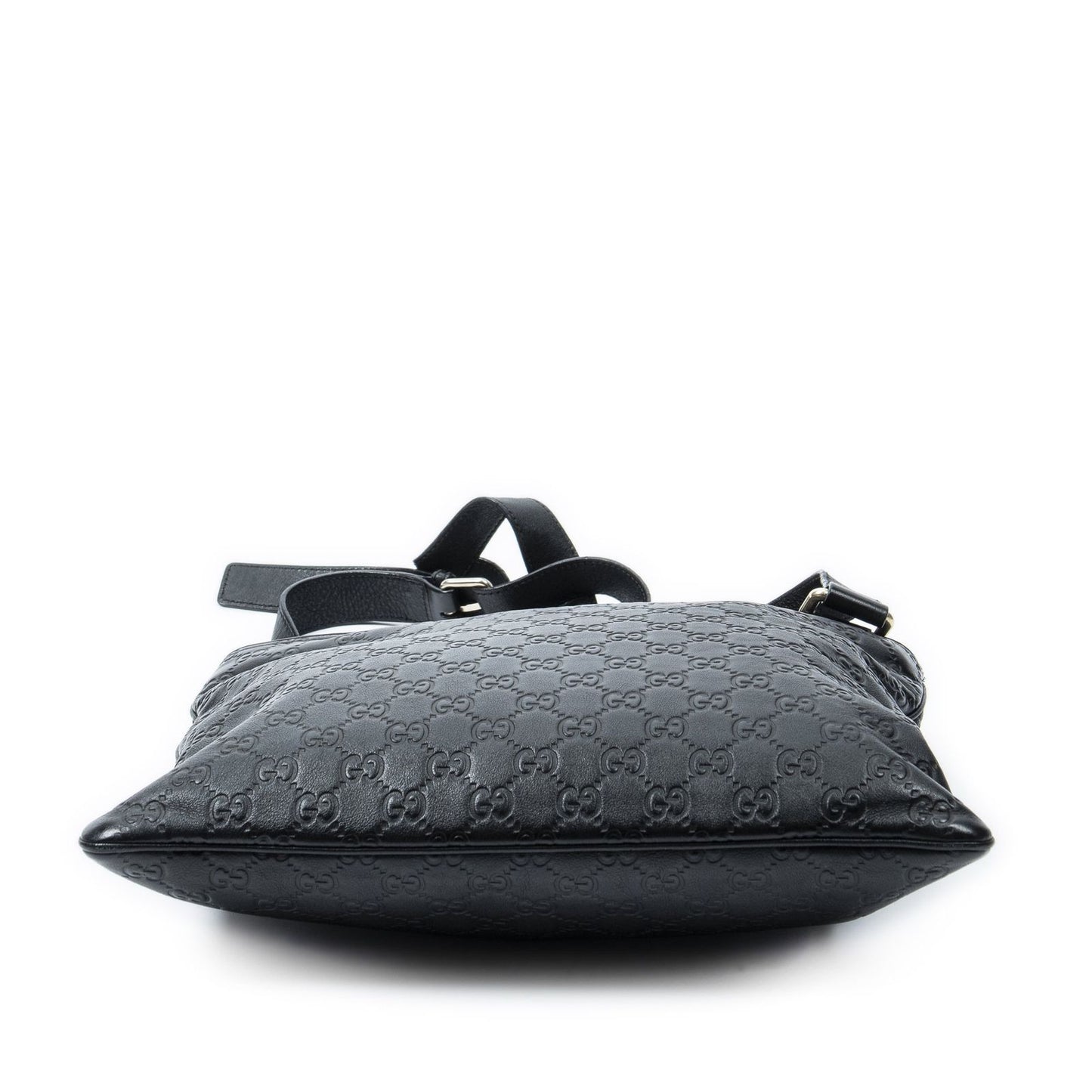 Gucci Large Square Zip Messenger Black Guccissima — view 6