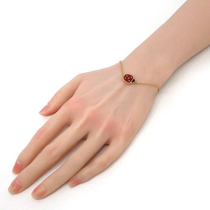 Van Cleef & Arpels Bracelet Lucky Spring Closed Wing Ladybug Onyx Carnelian 18k — view 7