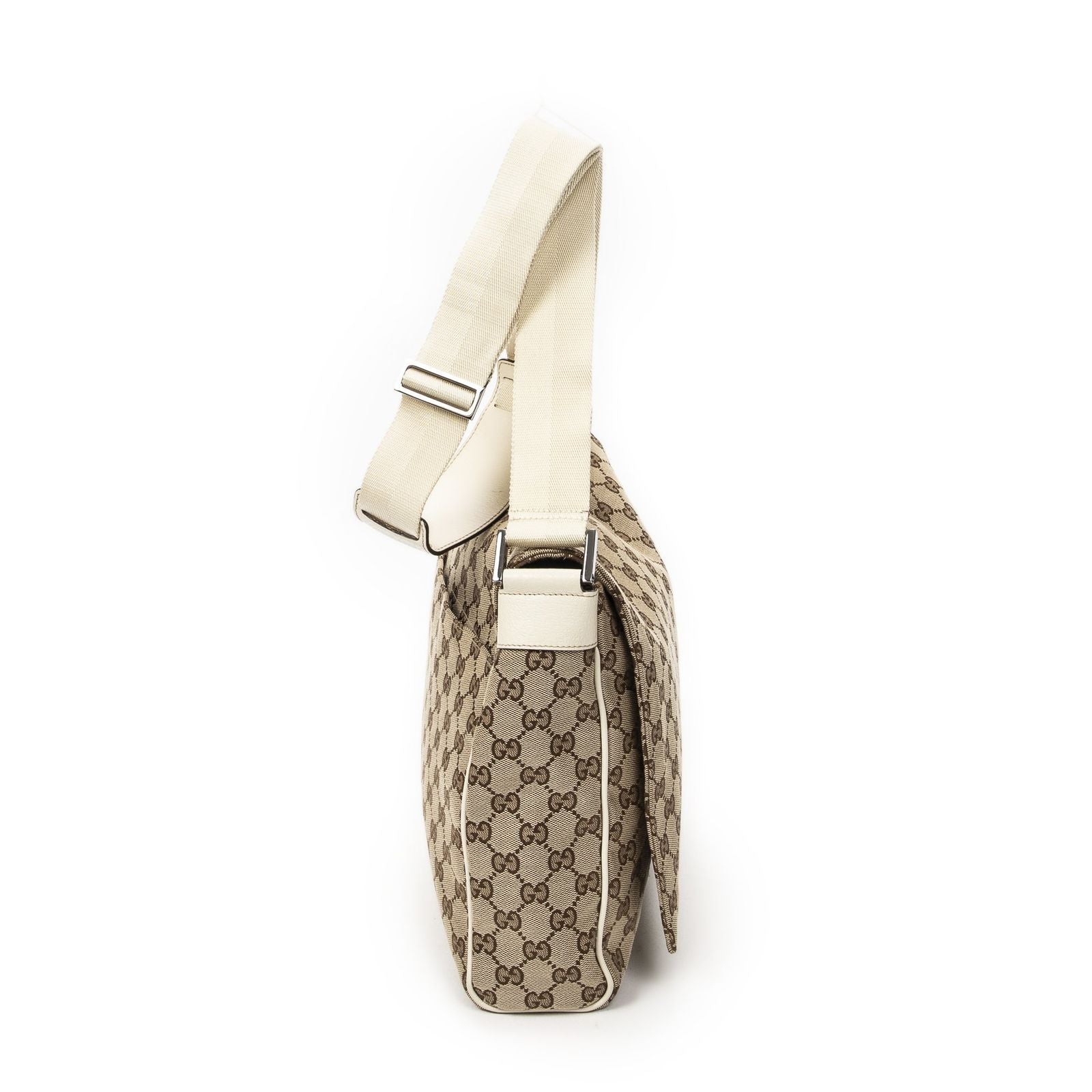 Gucci Flap Messenger Ivory Beige GG Canvas — view 4
