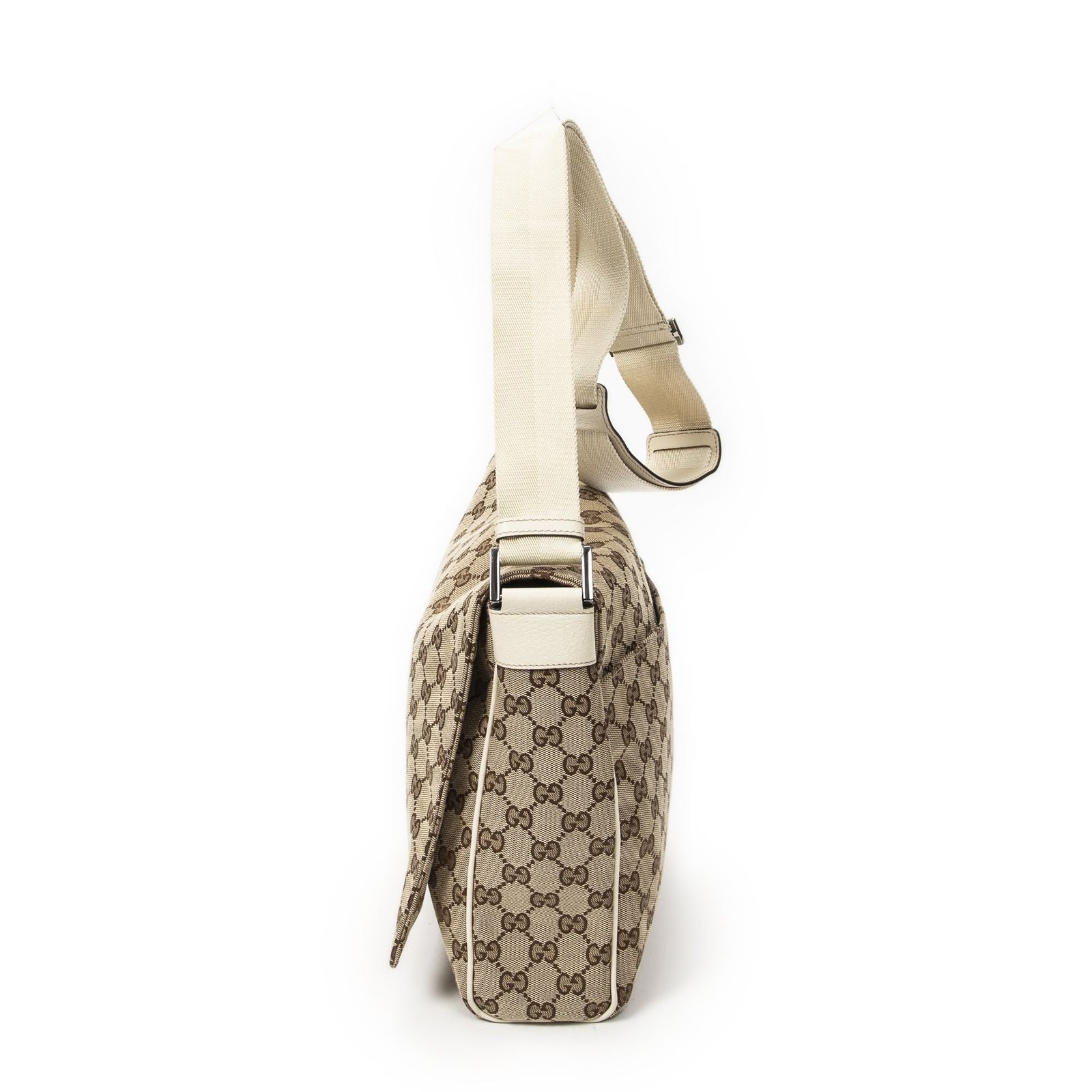 Gucci Flap Messenger Ivory Beige GG Canvas — view 3