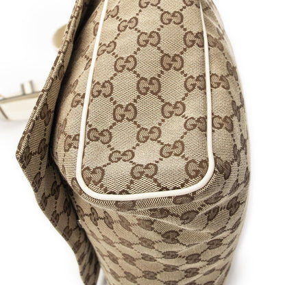 Gucci Flap Messenger Ivory Beige GG Canvas — view 8