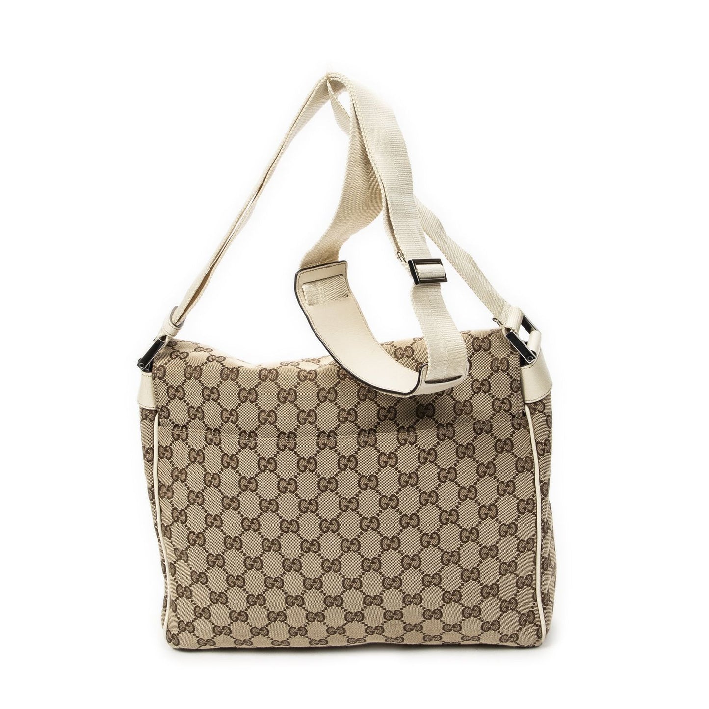 Gucci Flap Messenger Ivory Beige GG Canvas — view 5