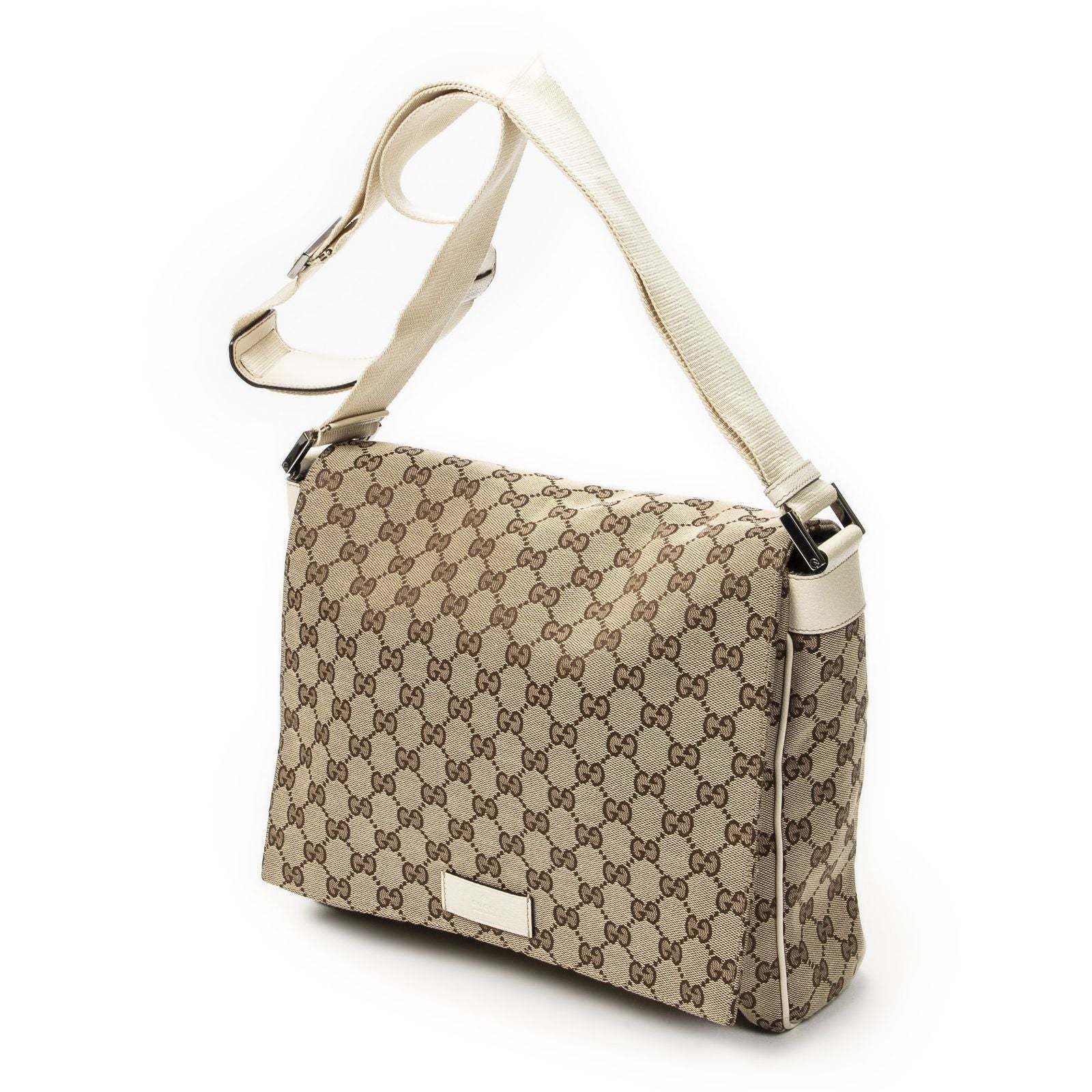 Gucci Flap Messenger Ivory Beige GG Canvas — view 2