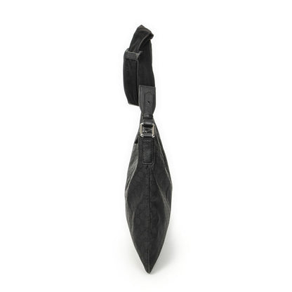 Gucci Large Flat Messenger Bag Black GG Nylon Canvas — view 4
