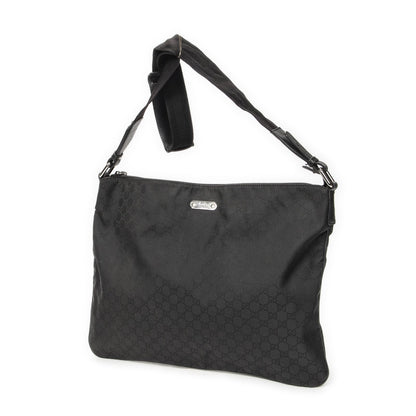 Gucci Large Flat Messenger Bag Black GG Nylon Canvas — view 2