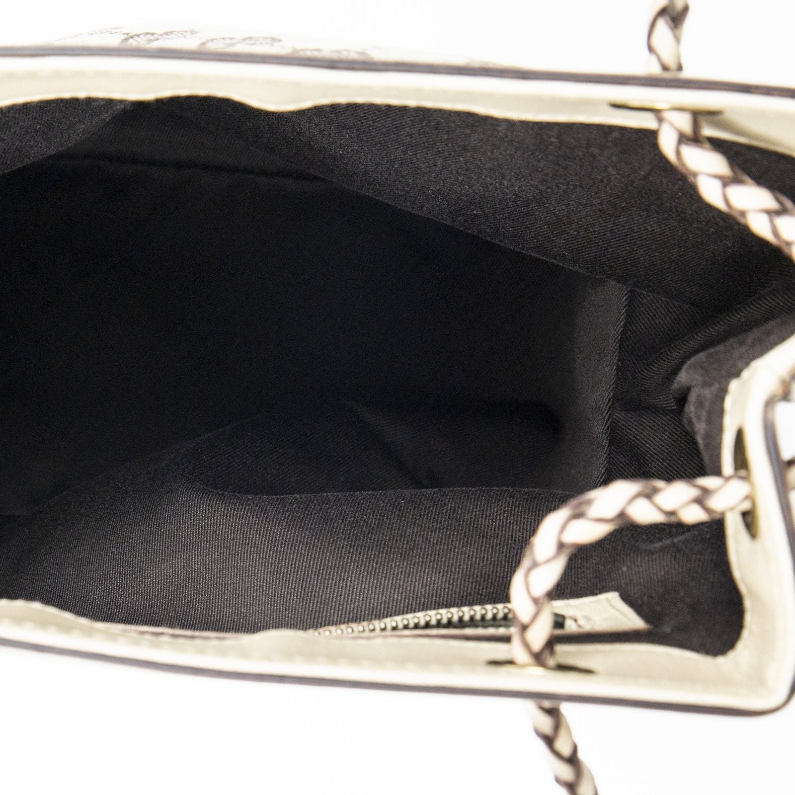 Gucci Open Tote Beige GG Canvas a with Braided Handle — view 9