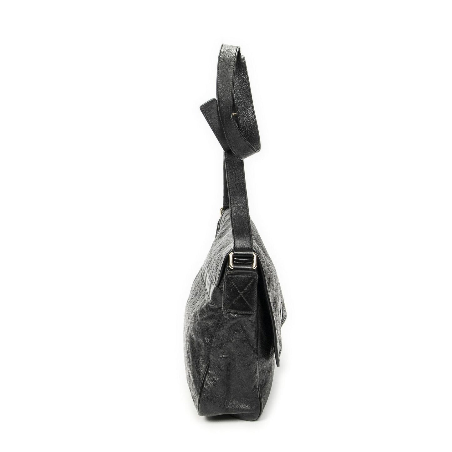 Gucci Large Flap Messenger Black Guccissima — view 4