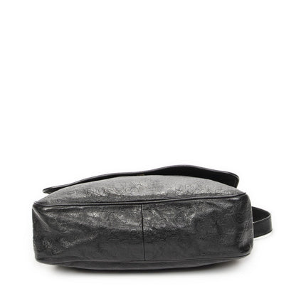Gucci Large Flap Messenger Black Guccissima — view 6