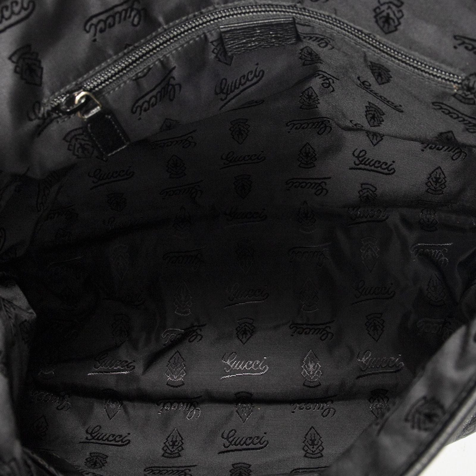 Gucci Large Flap Messenger Black Guccissima — view 9