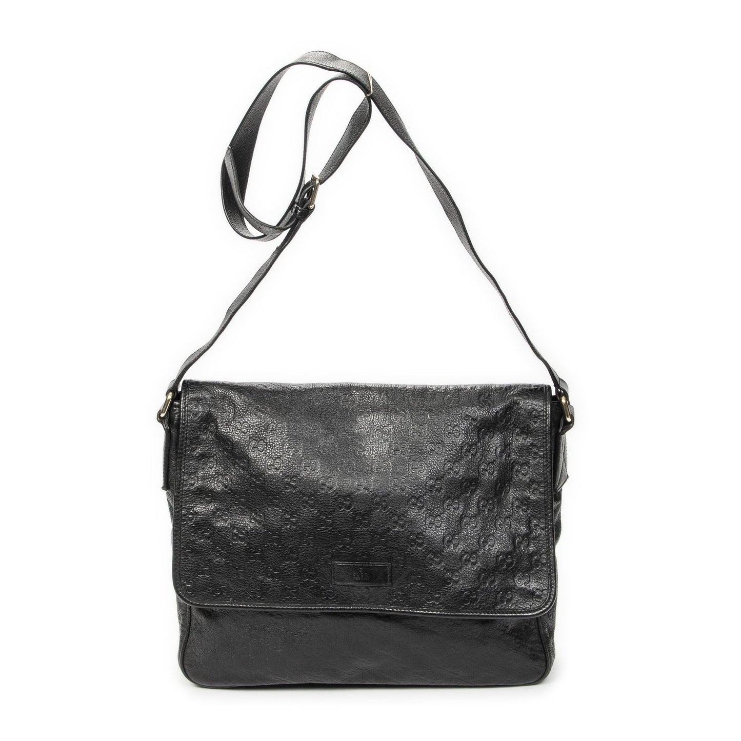 Gucci Large Flap Messenger Black Guccissima