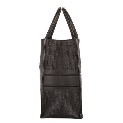 Dior Book Tote Black Embossed Calfskin — view 4
