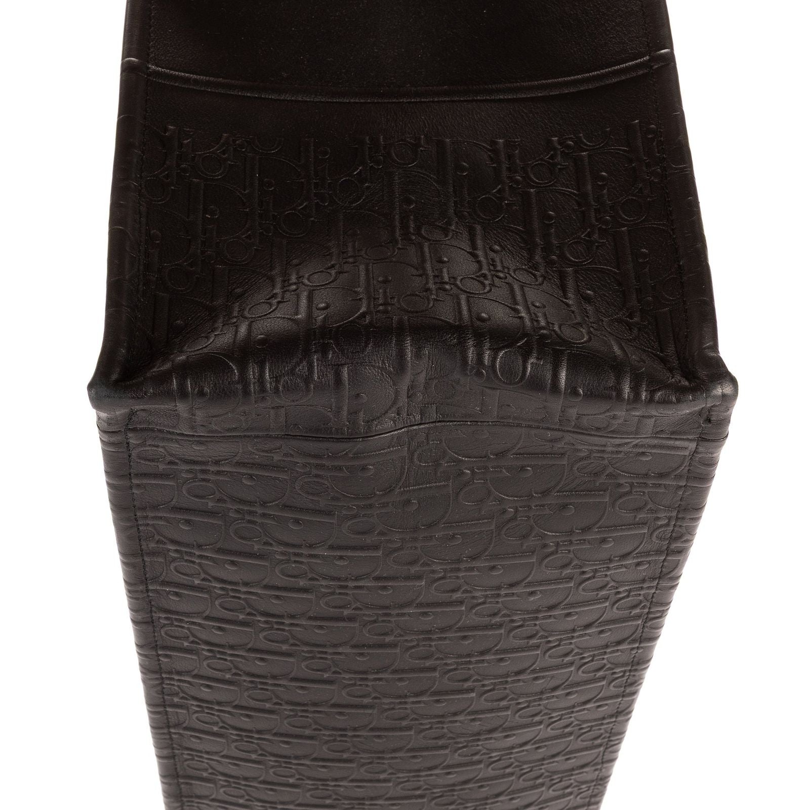 Dior Book Tote Black Embossed Calfskin — view 7