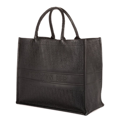 Dior Book Tote Black Embossed Calfskin — view 2
