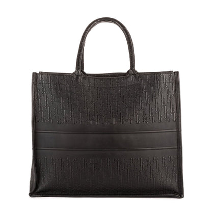 Dior Book Tote Black Embossed Calfskin — view 5