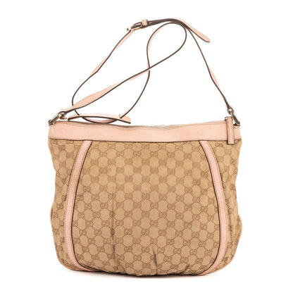 Gucci Abbey D-Sling Pink Beige Monogram Canvas Handbag — view 5