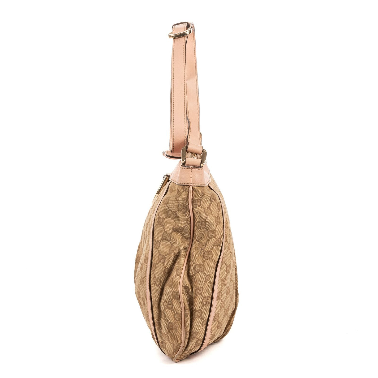 Gucci Abbey D-Sling Pink Beige Monogram Canvas Handbag — view 3