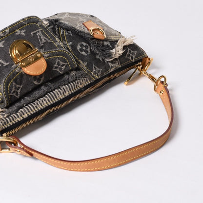 Louis Vuitton Monogram Denim Pouch Black — view 7