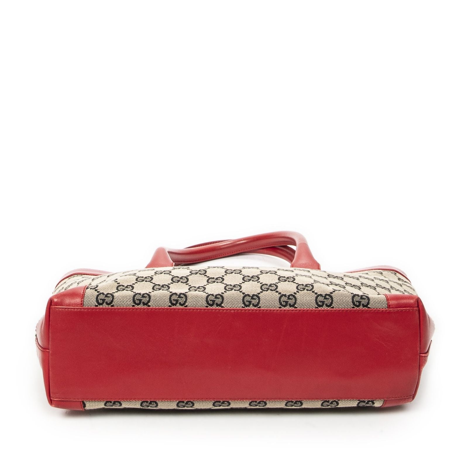 Gucci Zip Shopping Tote Beige Red GG Canvas — view 6