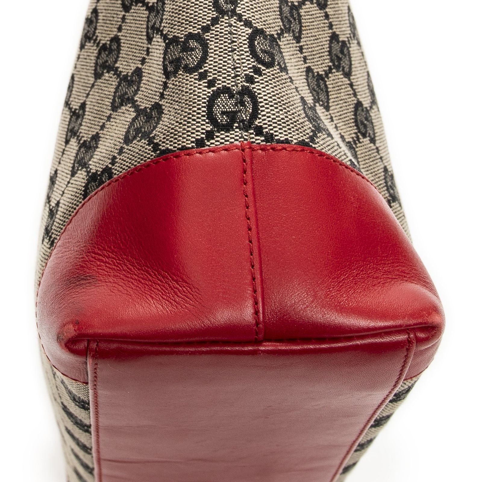 Gucci Zip Shopping Tote Beige Red GG Canvas — view 7