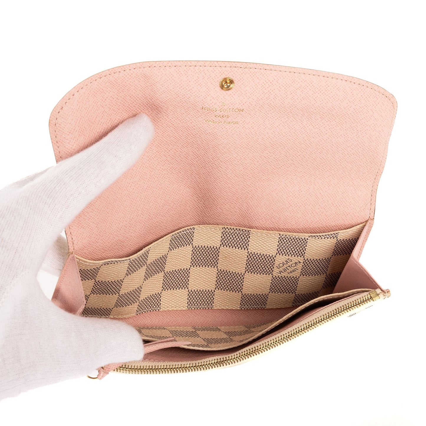 Louis Vuitton Emily White Damier Azur Wallet — view 9