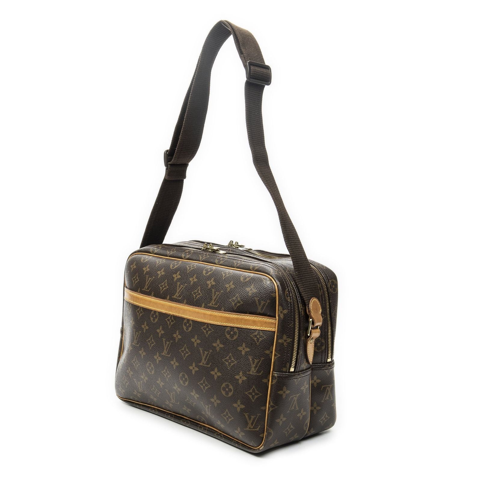 Louis Vuitton Reporter Brown Monogram Canvas Messenger Bag — view 2