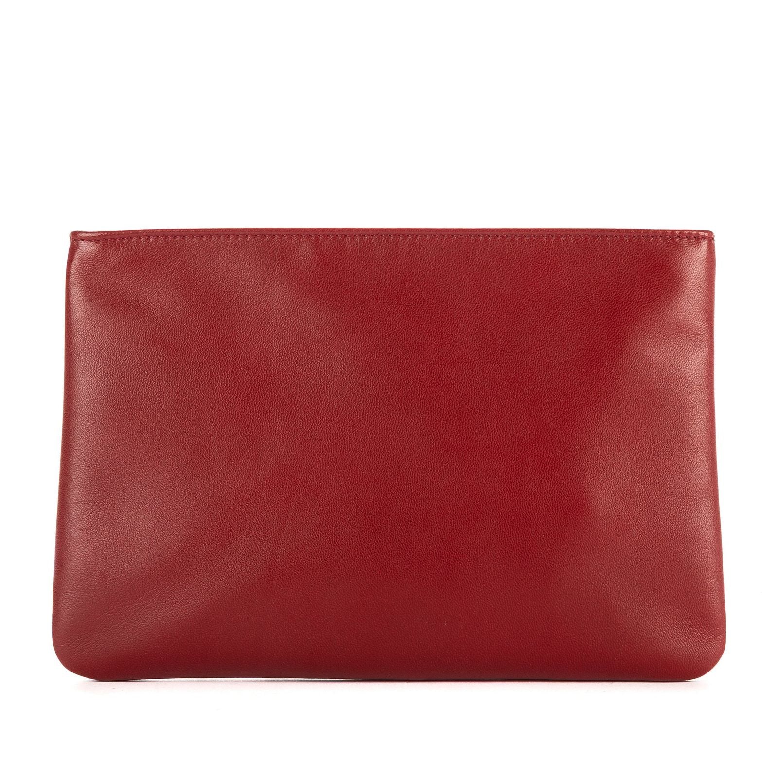 Loewe Anagram Logo Clutch Red Nappa Leather — view 5