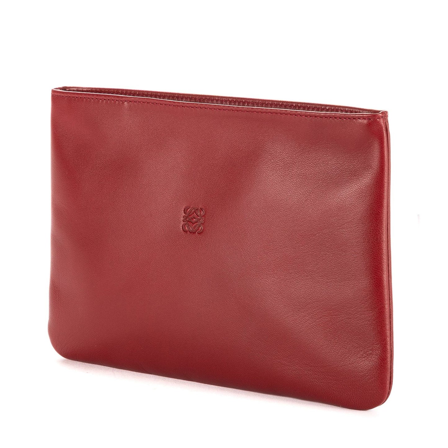 Loewe Anagram Logo Clutch Red Nappa Leather — view 2