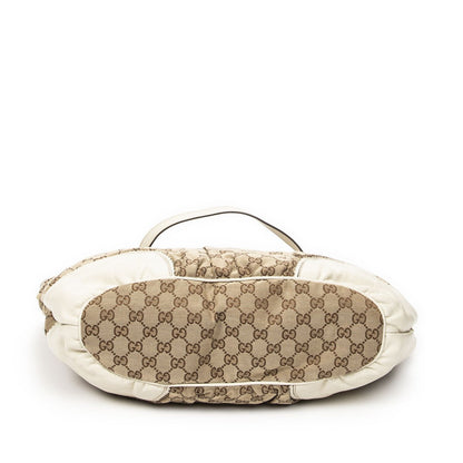 Gucci Large Tribeca Tassel Tote Beige Ivory GG Canvas — view 6