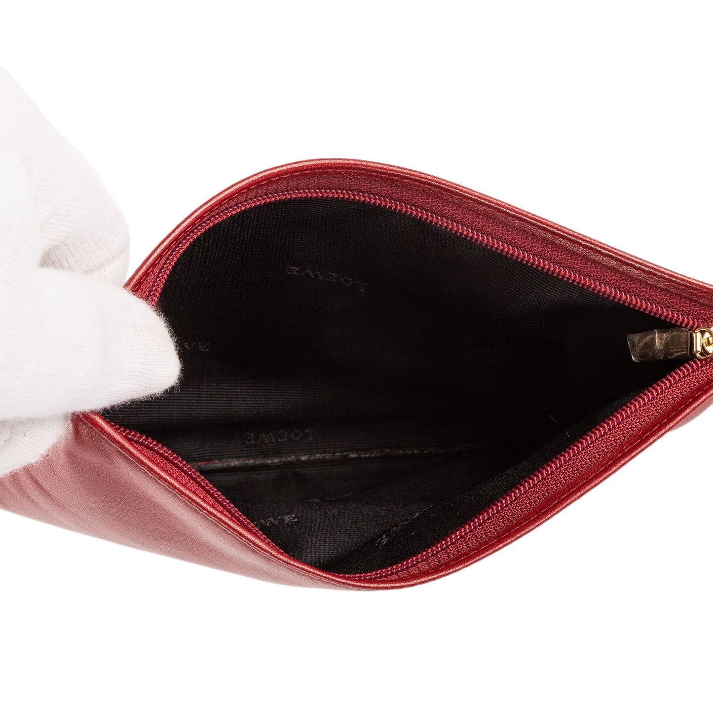 Loewe Anagram Logo Clutch Red Nappa Leather — view 9