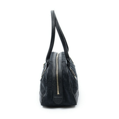 Gucci Web Principe Boston Black GG Canvas Messenger Bag — view 3