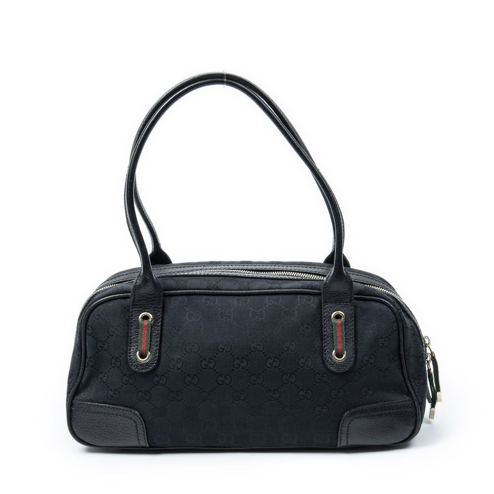 Gucci Web Principe Boston Black GG Canvas Messenger Bag — view 5