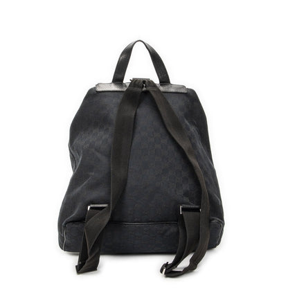 Gucci Drawstring Backpack Black GG Canvas — view 5