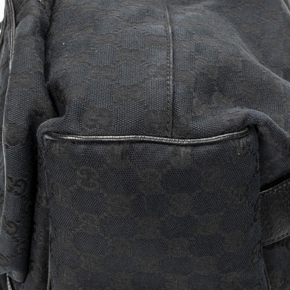 Gucci Drawstring Backpack Black GG Canvas — view 8