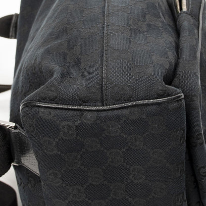Gucci Drawstring Backpack Black GG Canvas — view 7