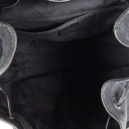 Gucci Drawstring Backpack Black GG Canvas — view 9
