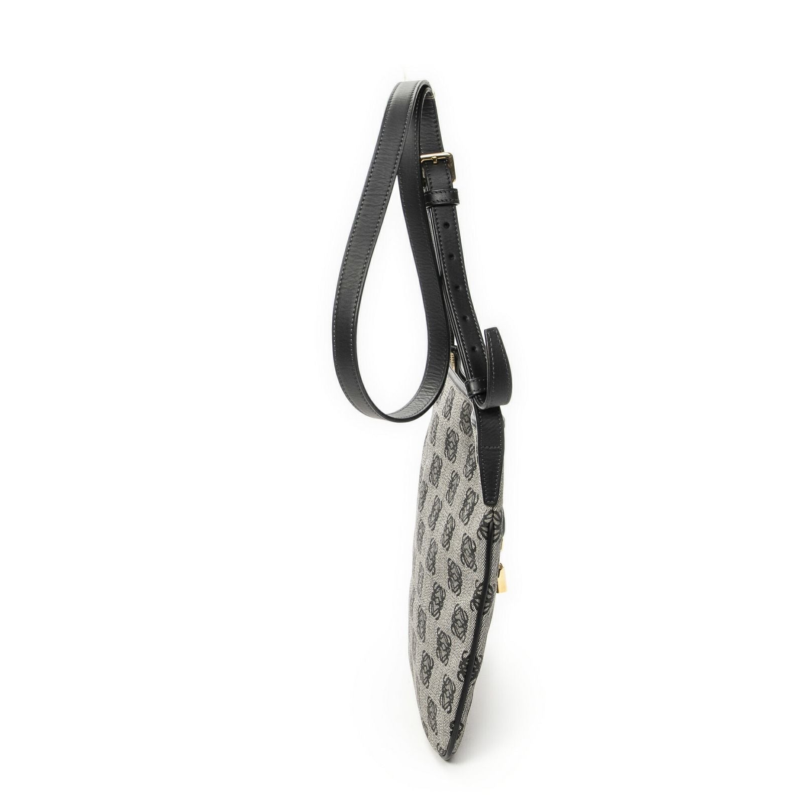 Loewe Anagram Flat Crossbody Bag Black Canvas — view 4