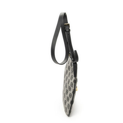 Loewe Anagram Flat Crossbody Bag Black Canvas — view 4