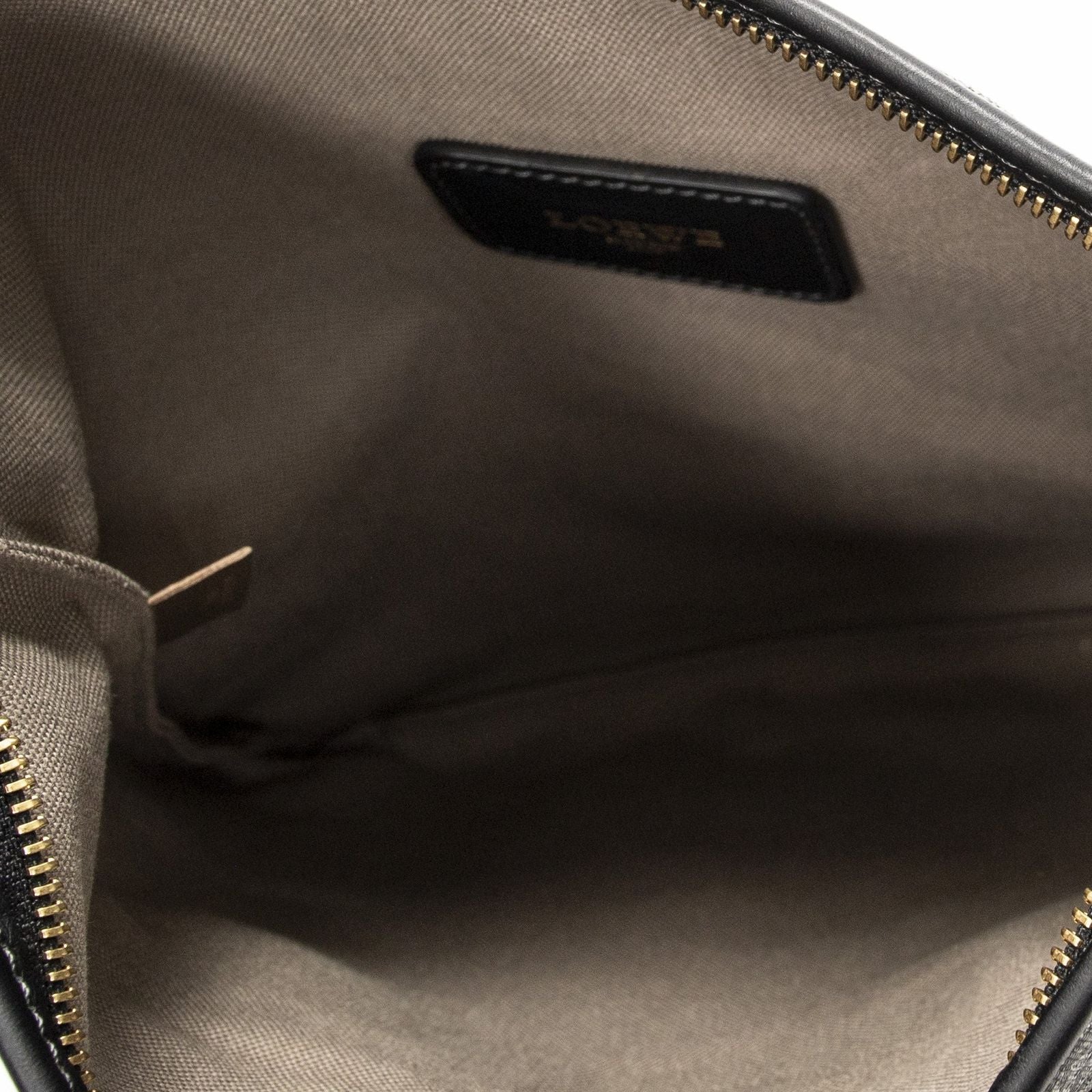 Loewe Anagram Flat Crossbody Bag Black Canvas — view 9