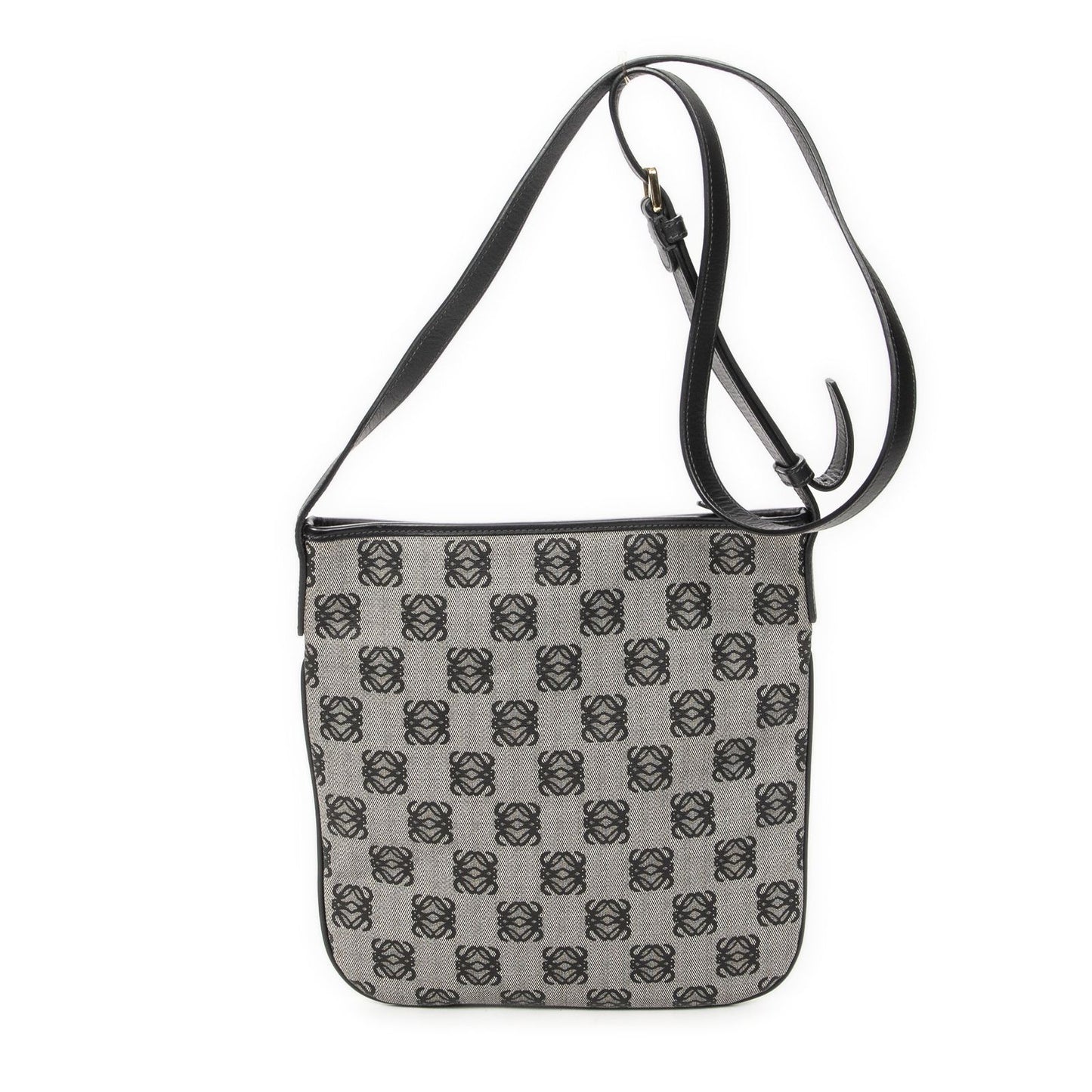 Loewe Anagram Flat Crossbody Bag Black Canvas — view 5