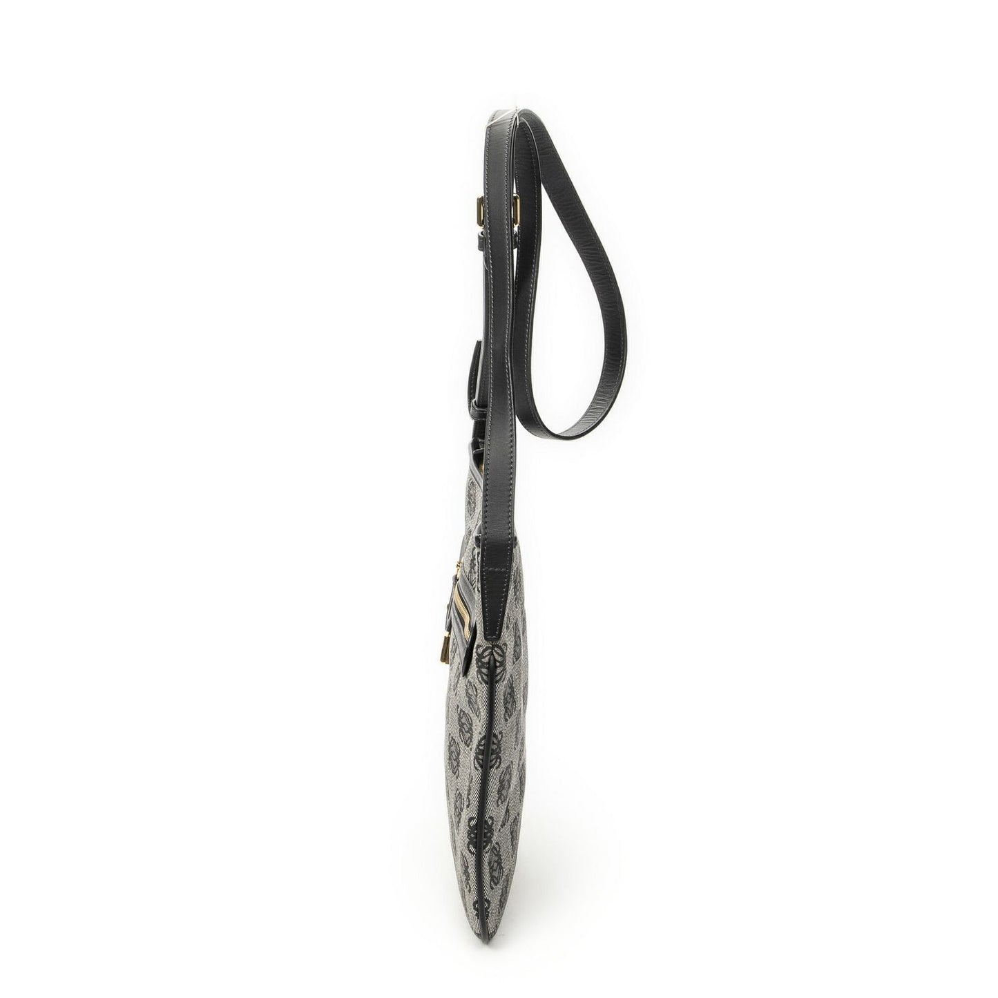 Loewe Anagram Flat Crossbody Bag Black Canvas — view 3