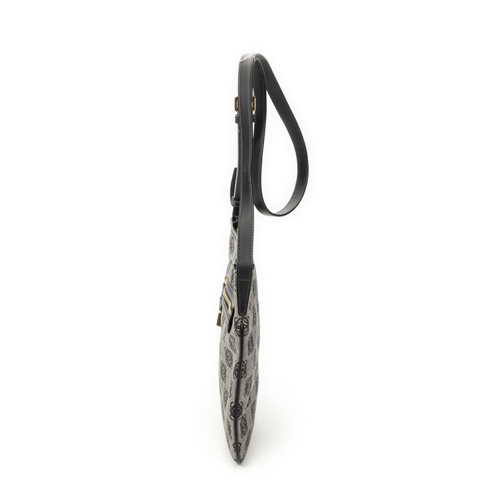 Loewe Anagram Flat Crossbody Bag Black Canvas — view 3