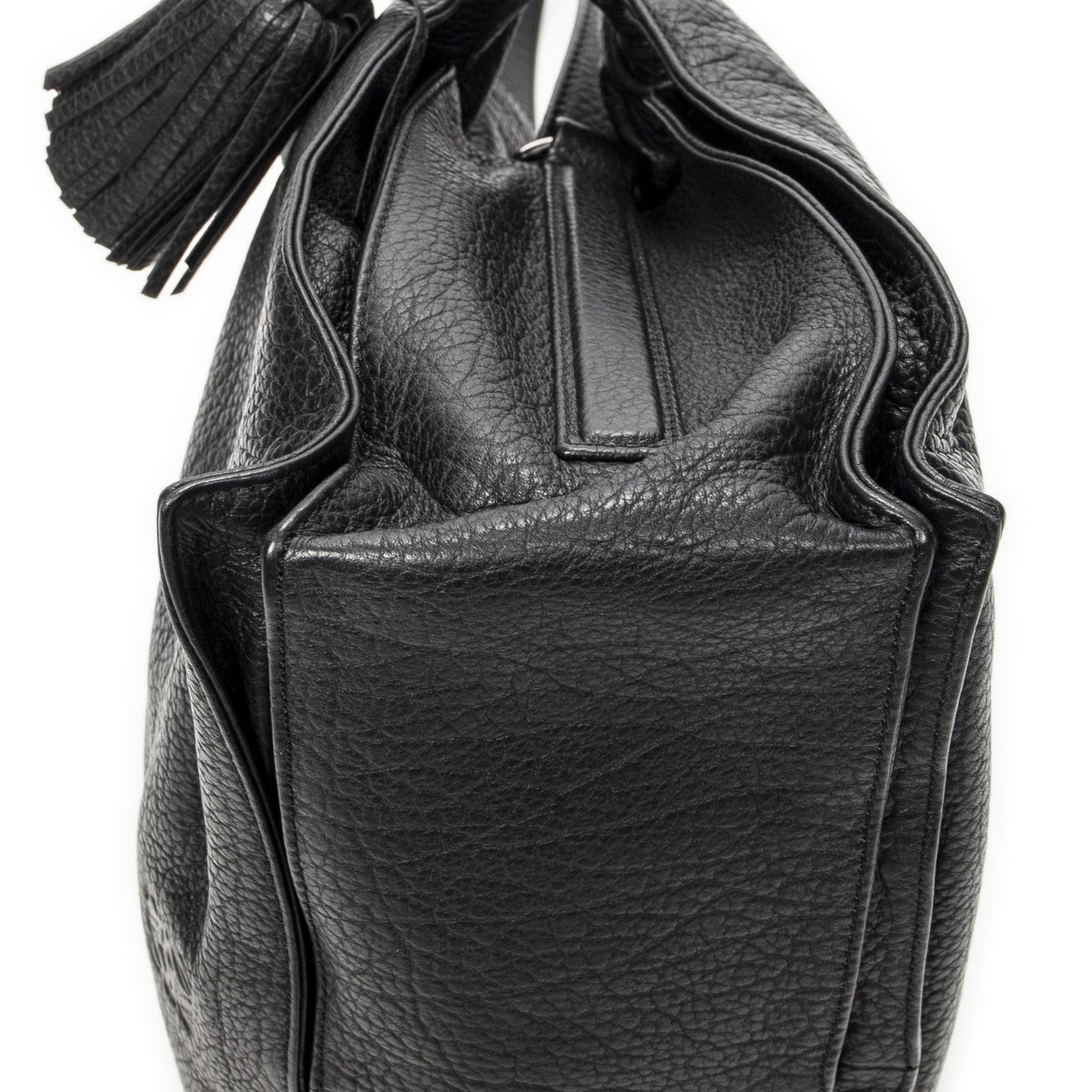 Loewe Tassel Flamenco Bag Black Gray Calfskin Leather — view 7