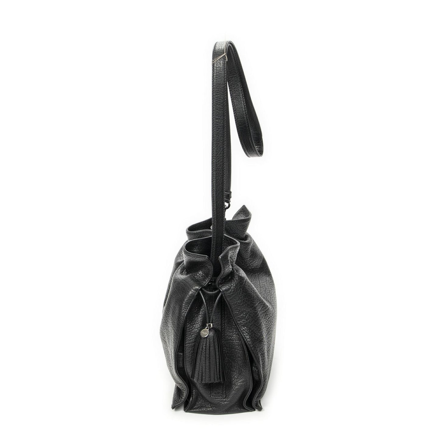 Loewe Tassel Flamenco Bag Black Gray Calfskin Leather — view 3