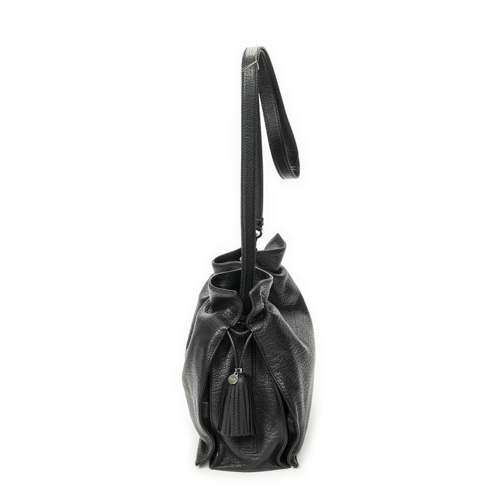 Loewe Tassel Flamenco Bag Black Gray Calfskin Leather — view 3