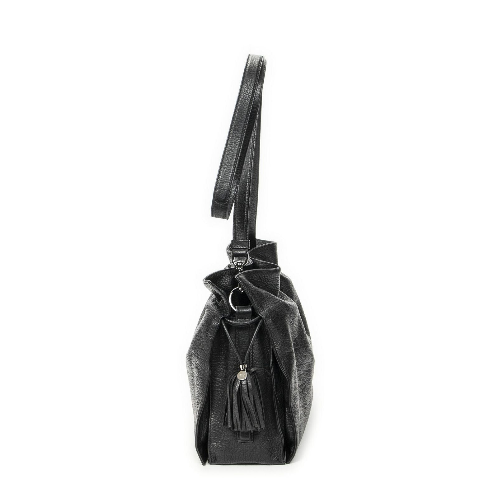 Loewe Tassel Flamenco Bag Black Gray Calfskin Leather — view 4
