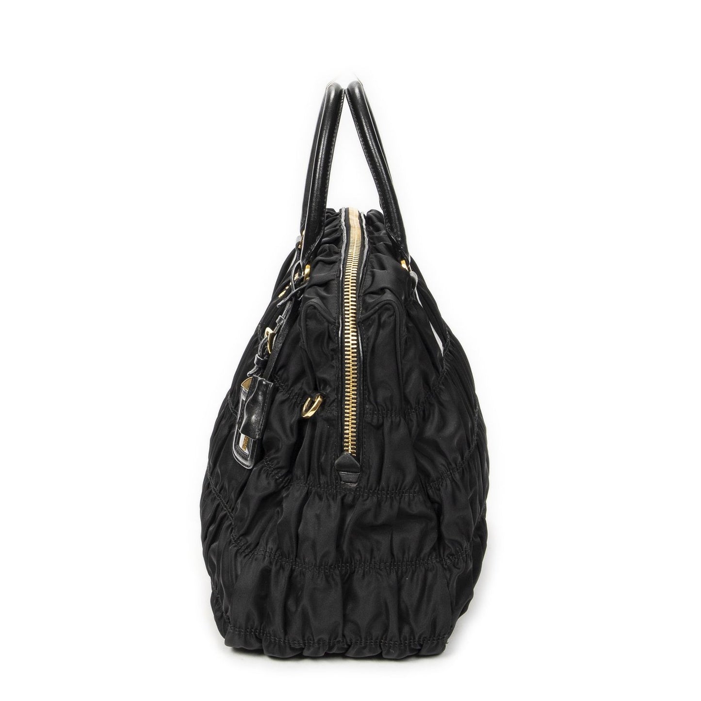 Prada Convertible Prix Tote Black Tessuto Golf Canvas — view 3
