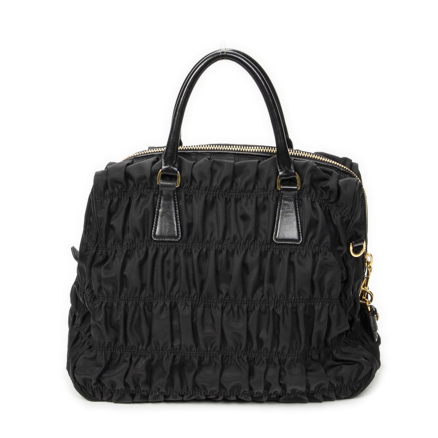 Prada Convertible Prix Tote Black Tessuto Golf Canvas — view 5